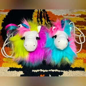 Cutie, FUR FUZZLES, fuzzy unicorn purses!!
